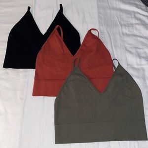 Ribbed Bralette - Pack of 3